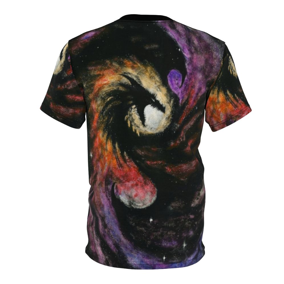 Cosmic dragon graphic on a high-quality t-shirt - Back