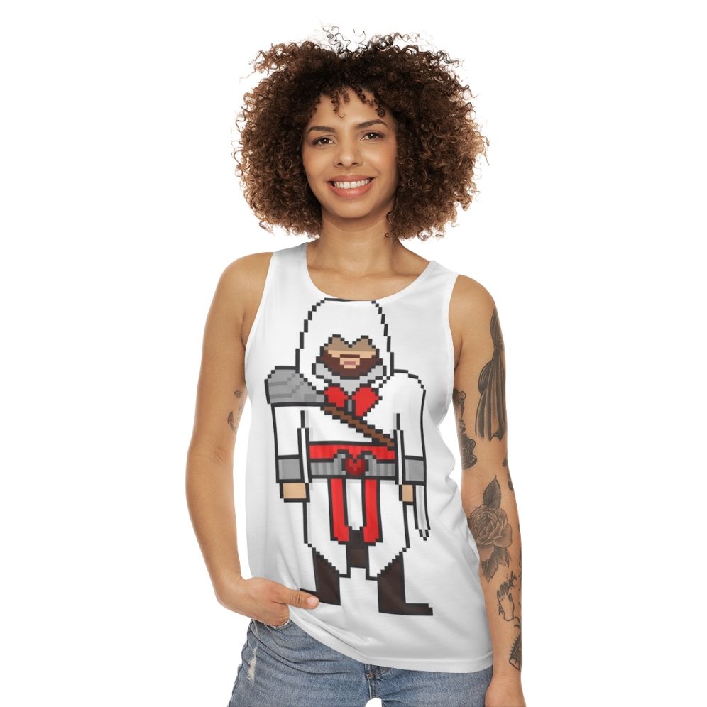 Assassin's Creed Ezio Auditore pixel art unisex tank top - women