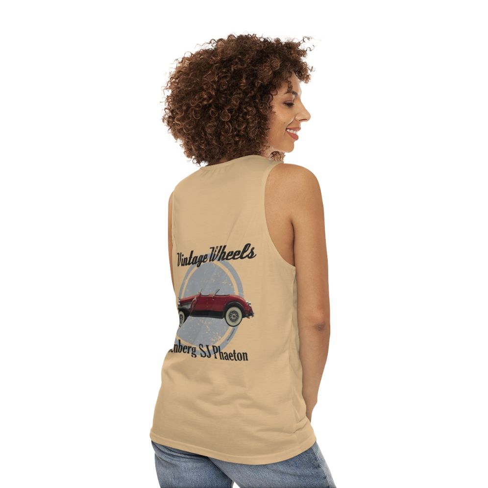 Vintage Duesenberg Sj Roadster Unisex Tank Top - women back