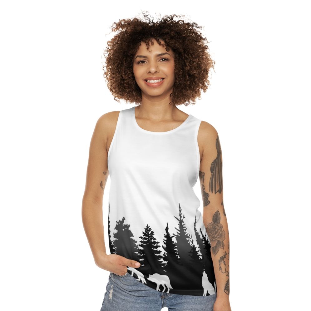 Wolves Unisex Nature Inspired Tank Top - women