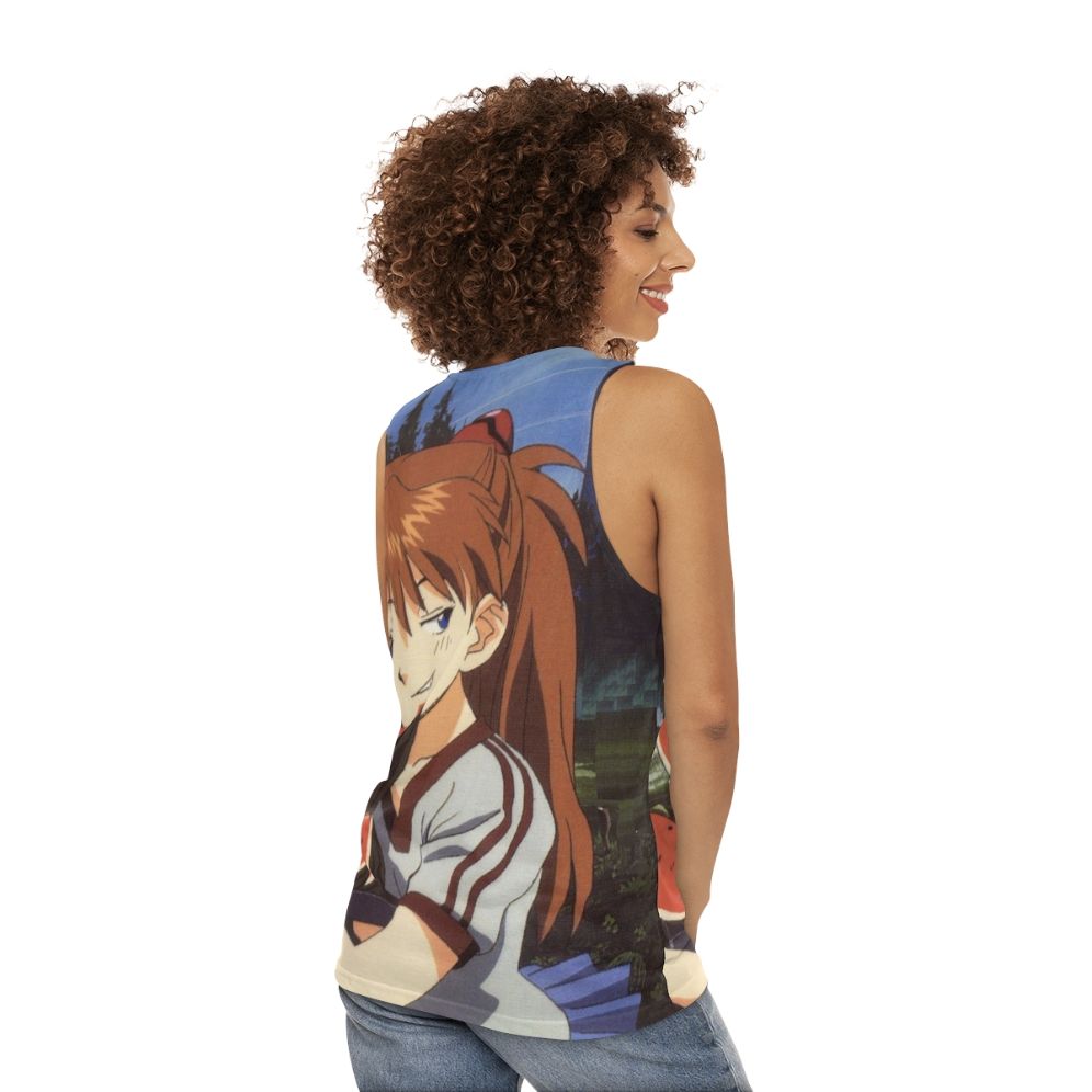 Smug Anime Unisex Tank Top - women back