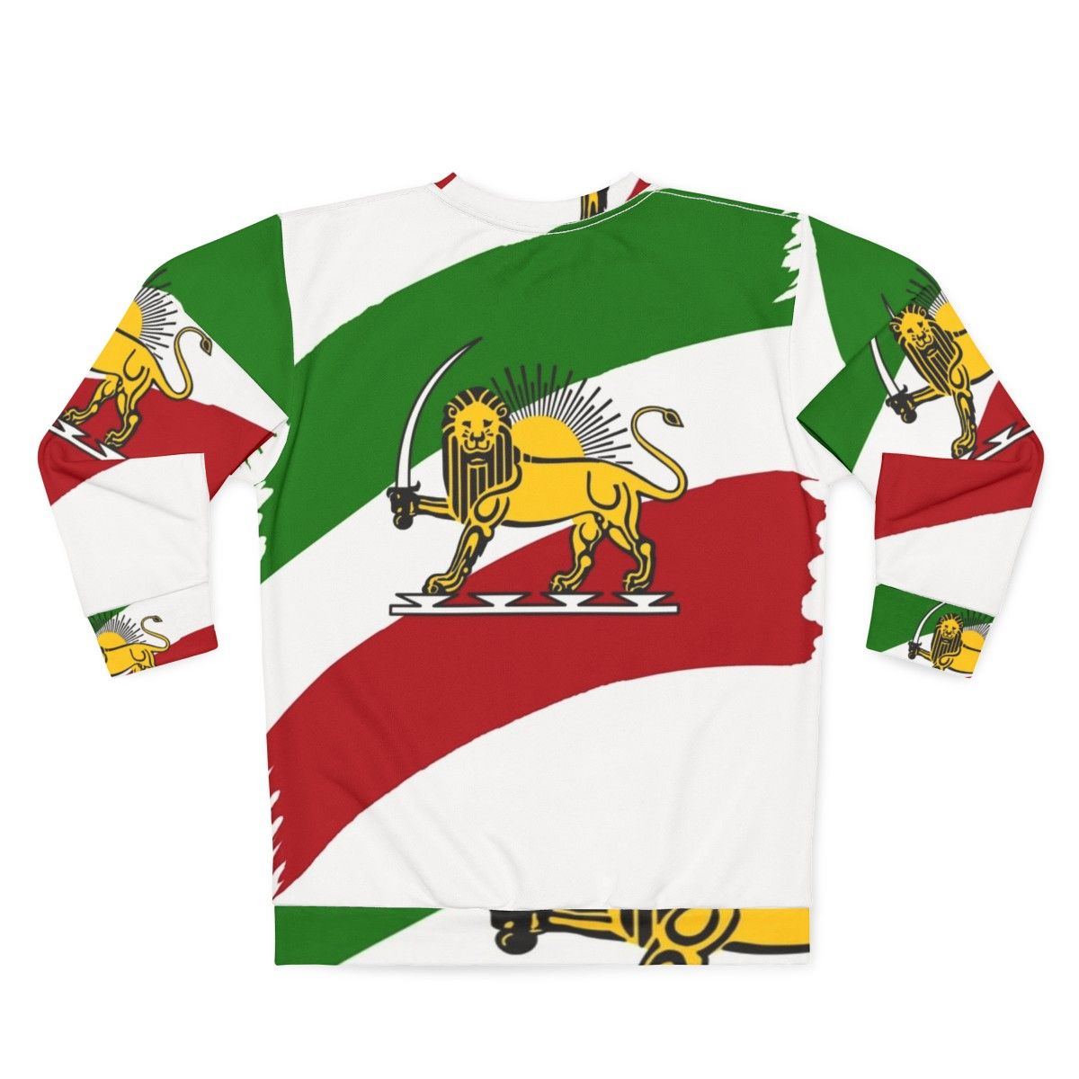 Iranian flag and lion design on a sweatshirt - Back