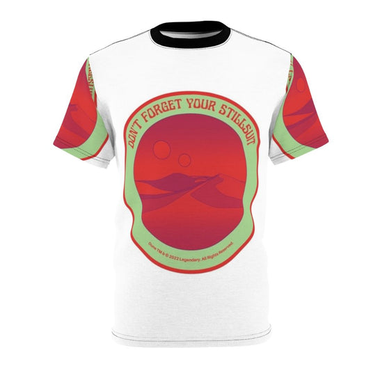 Dune-inspired AOP t-shirt featuring desert landscape and Dune references