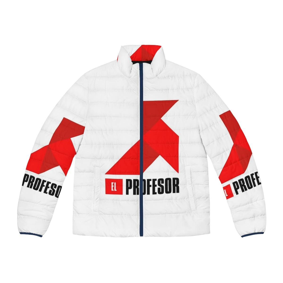 The Professor Money Heist Netflix Puffer Jacket with Origami Design