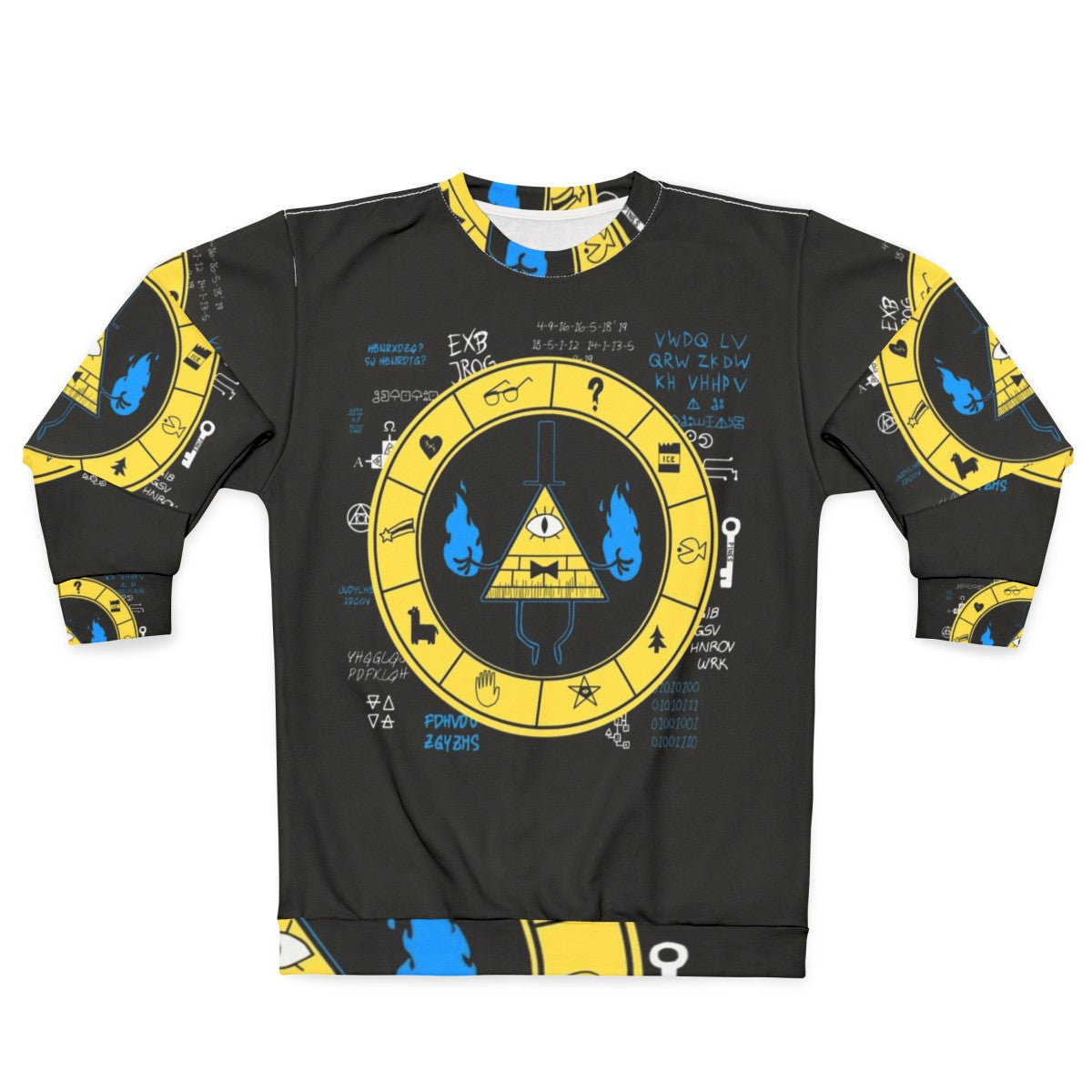 Gravity Falls Bill Cipher Zodiac Symbol Sweatshirt