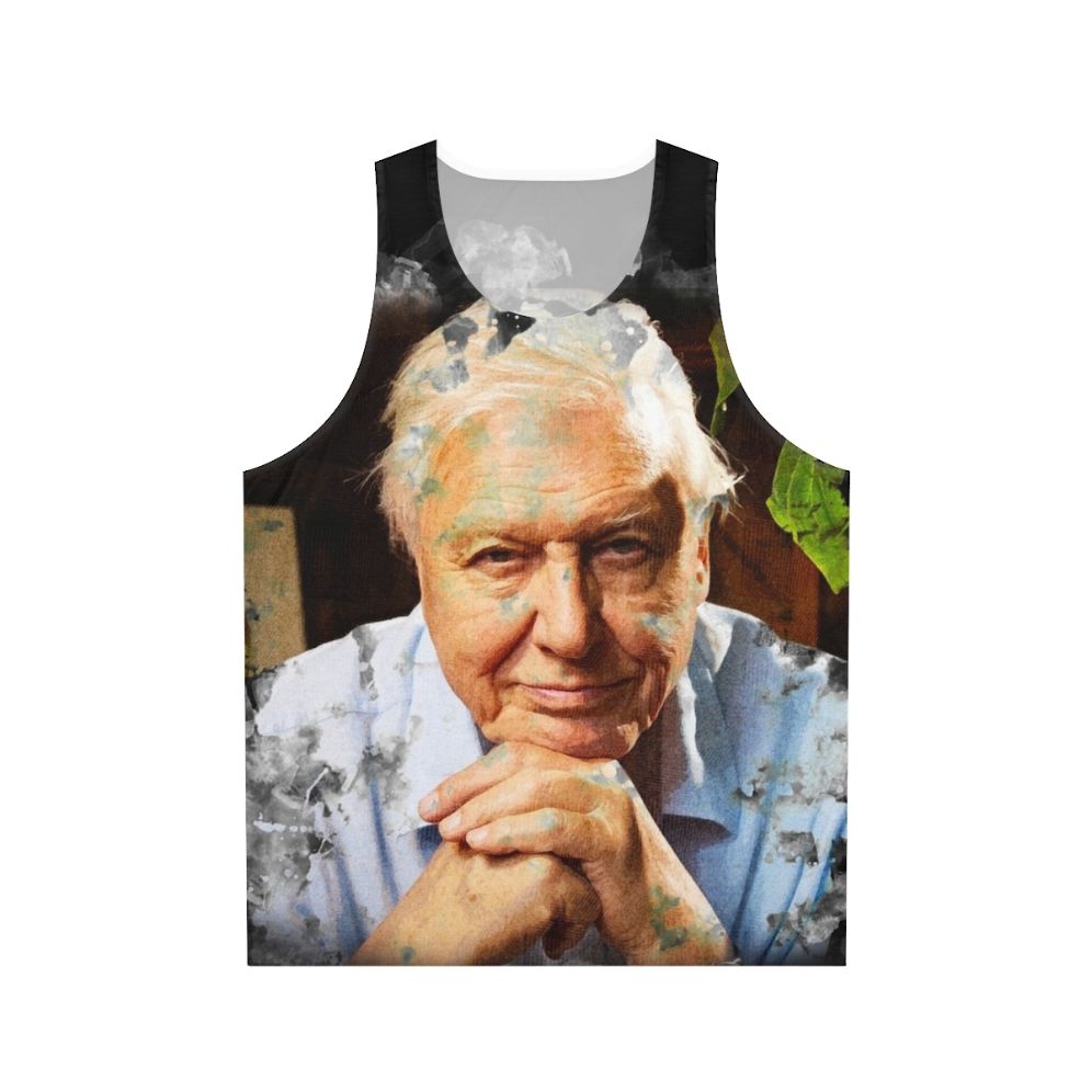 David Attenborough Watercolor Unisex Tank Top