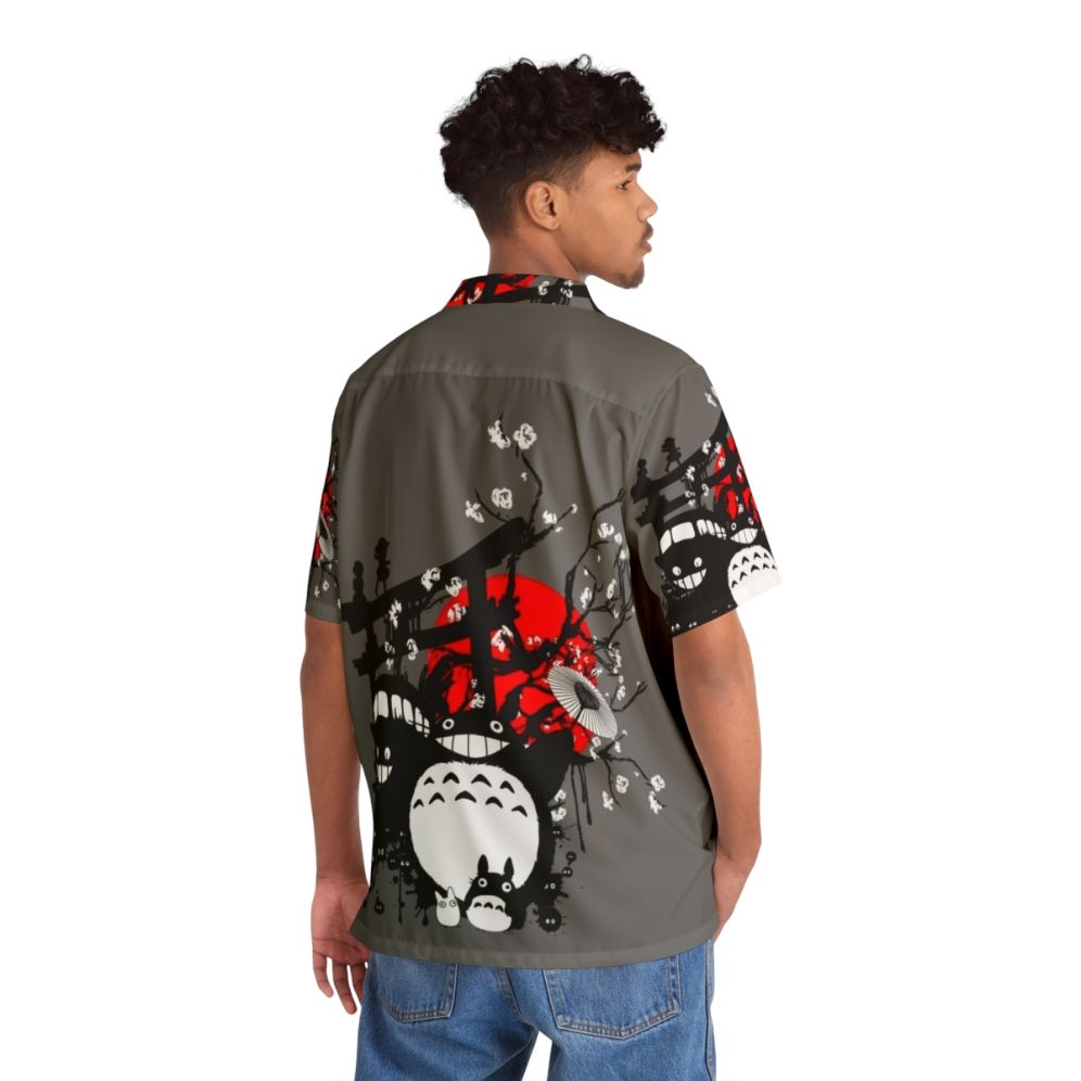 Vibrant Japanese-inspired Hawaiian shirt with anime and manga motifs - People Back