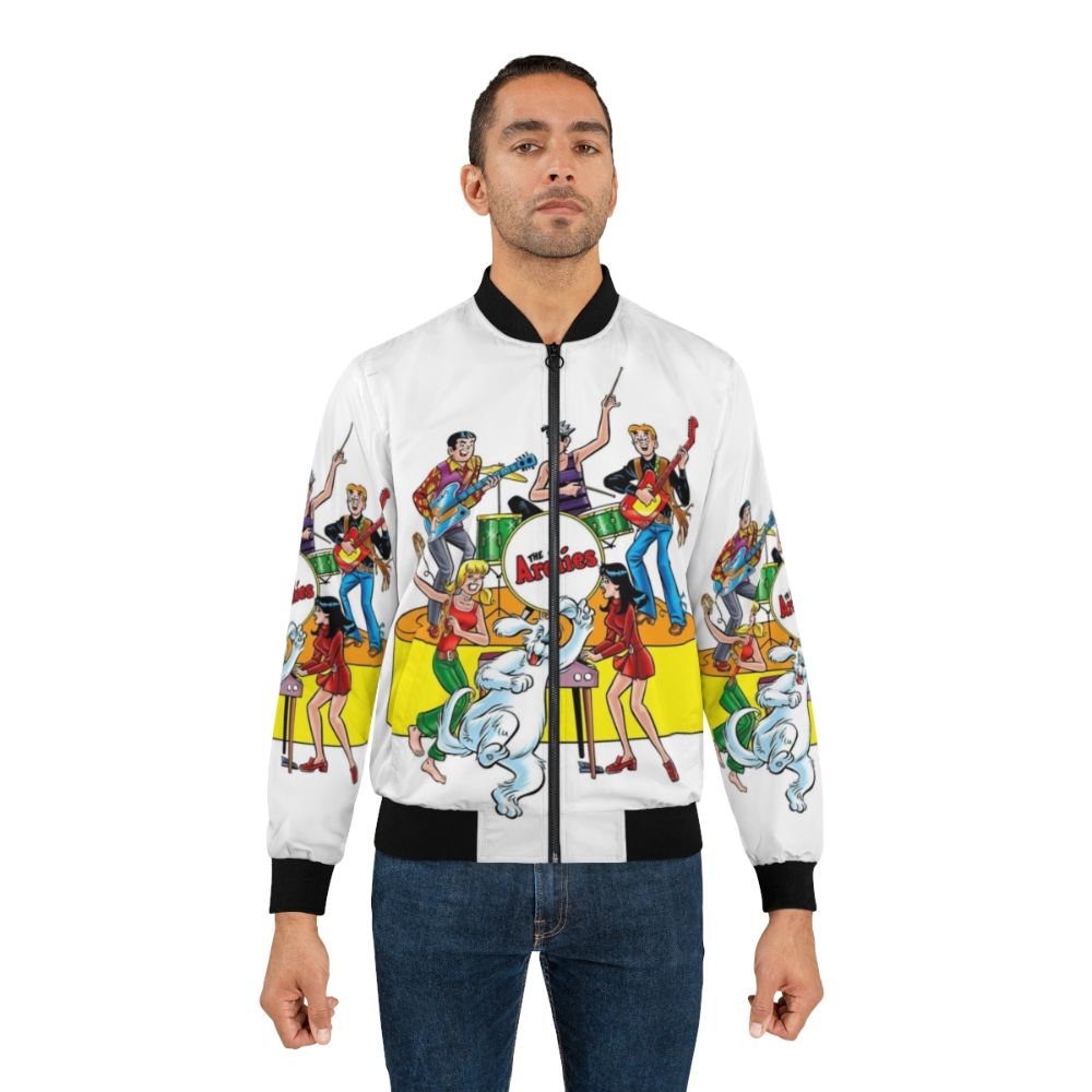 Archies Rock Stars Bomber Jacket with 1970s music band graphics - Lifestyle