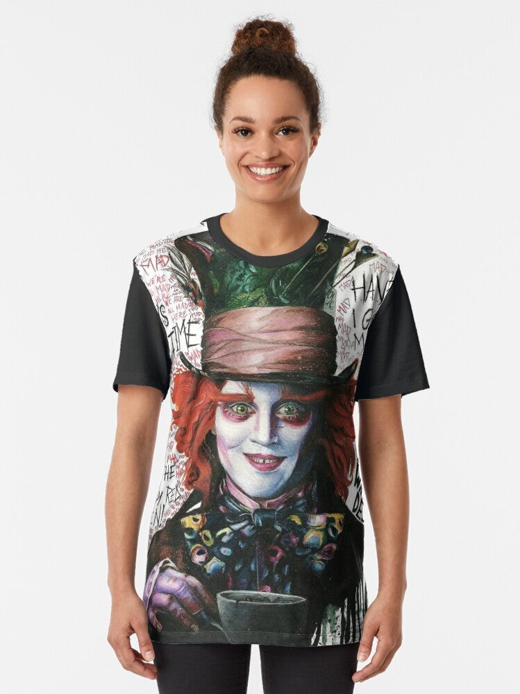 Mad Hatter graphic t-shirt with Johnny Depp design - Women