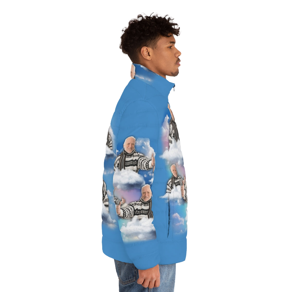 HAROLD Puffer Jacket - Embrace the Meme with This Funny and Stylish Outerwear - men side right