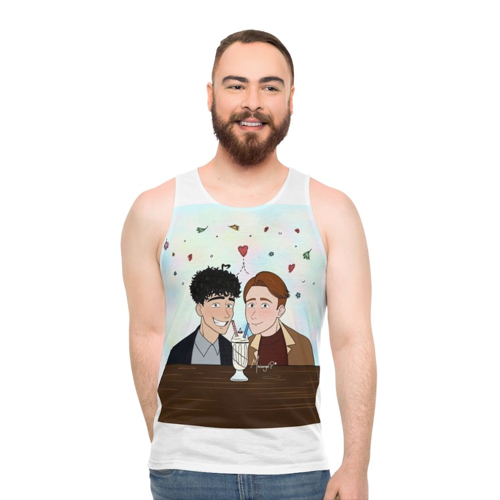 Heartstopper fanart unisex tank top - men