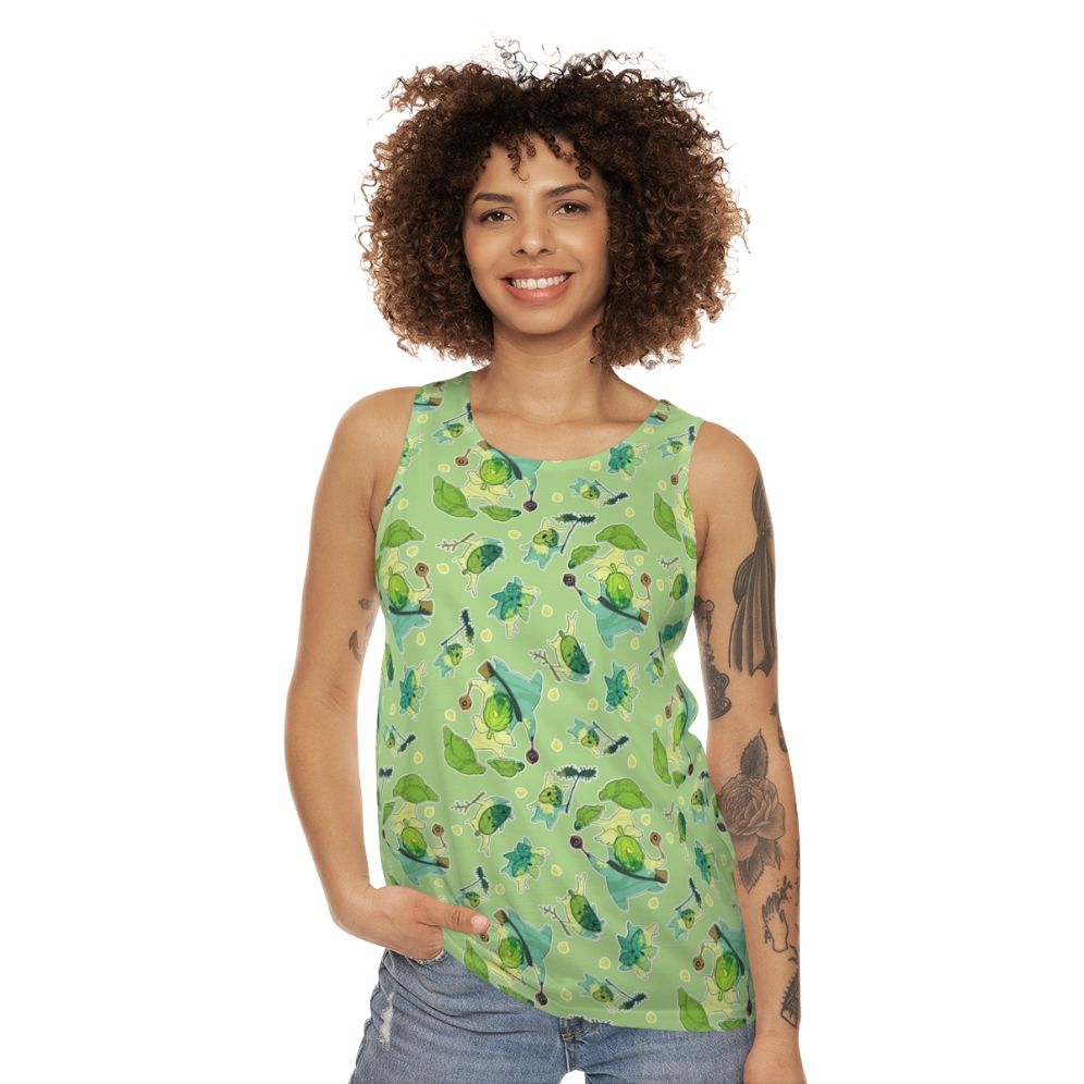 Korok pattern unisex tank top from The Legend of Zelda - women