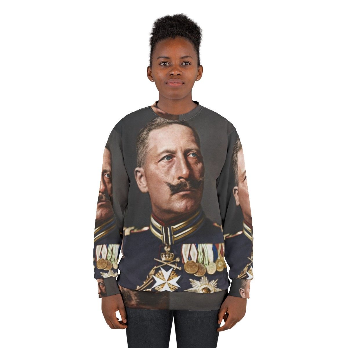 Kaiser Wilhelm II 1908 Colorized Historical Figure Sweatshirt - women