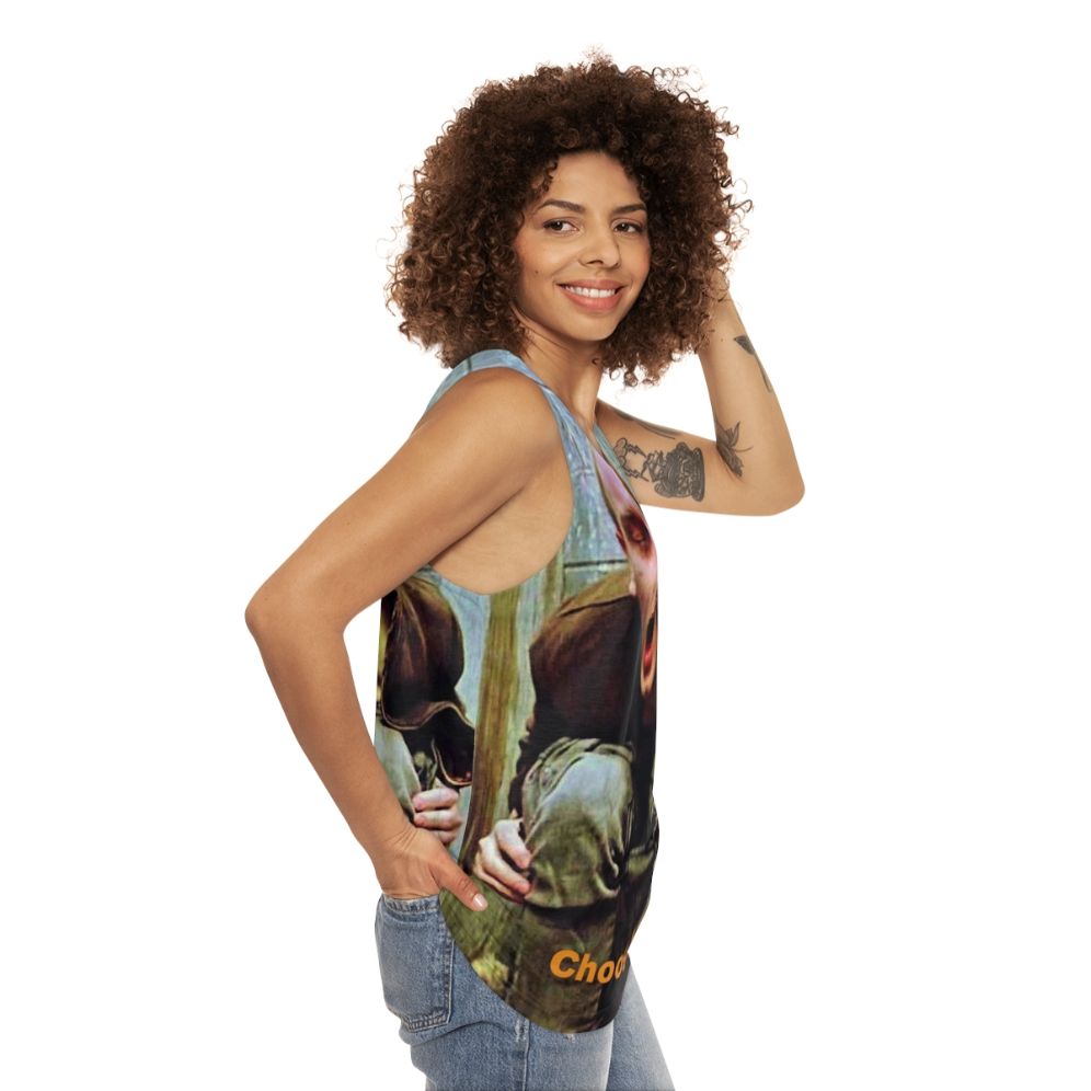 Trainspotting Unisex Tank Top - women side