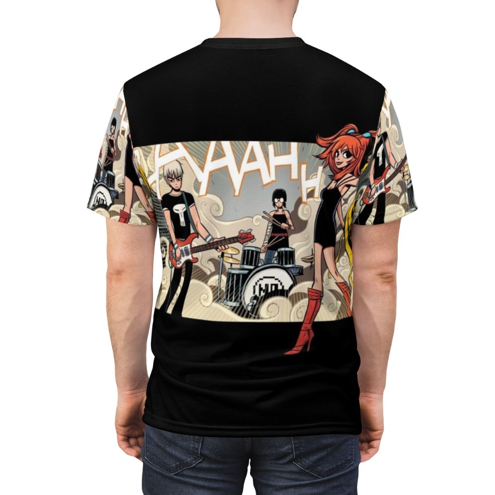 Graphic tee featuring the band The Clash at Demonhead from the Scott Pilgrim series - men back