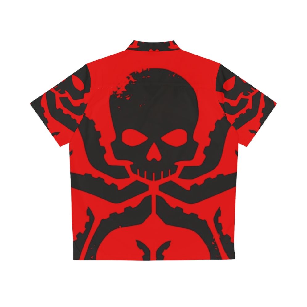 Hydra Badge Black Marvel Hawaiian Shirt - Back