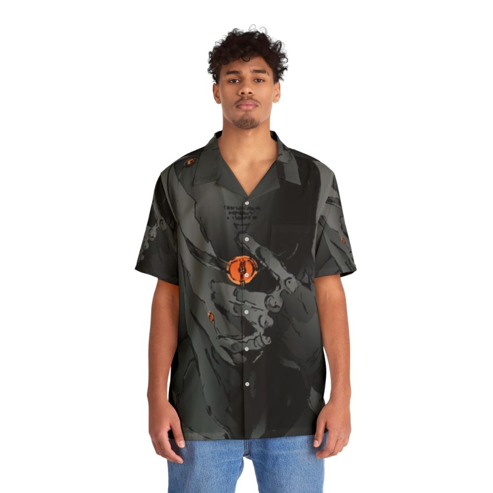 Gray Fox Hawaiian Shirt for Gamers and Metal Gear Fans - People Front