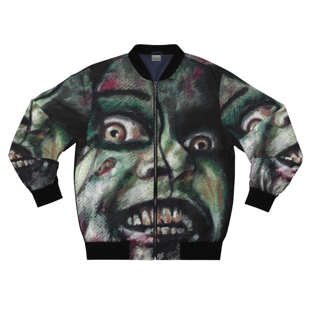 Evil Dead Horror Bomber Jacket featuring a green, scary design