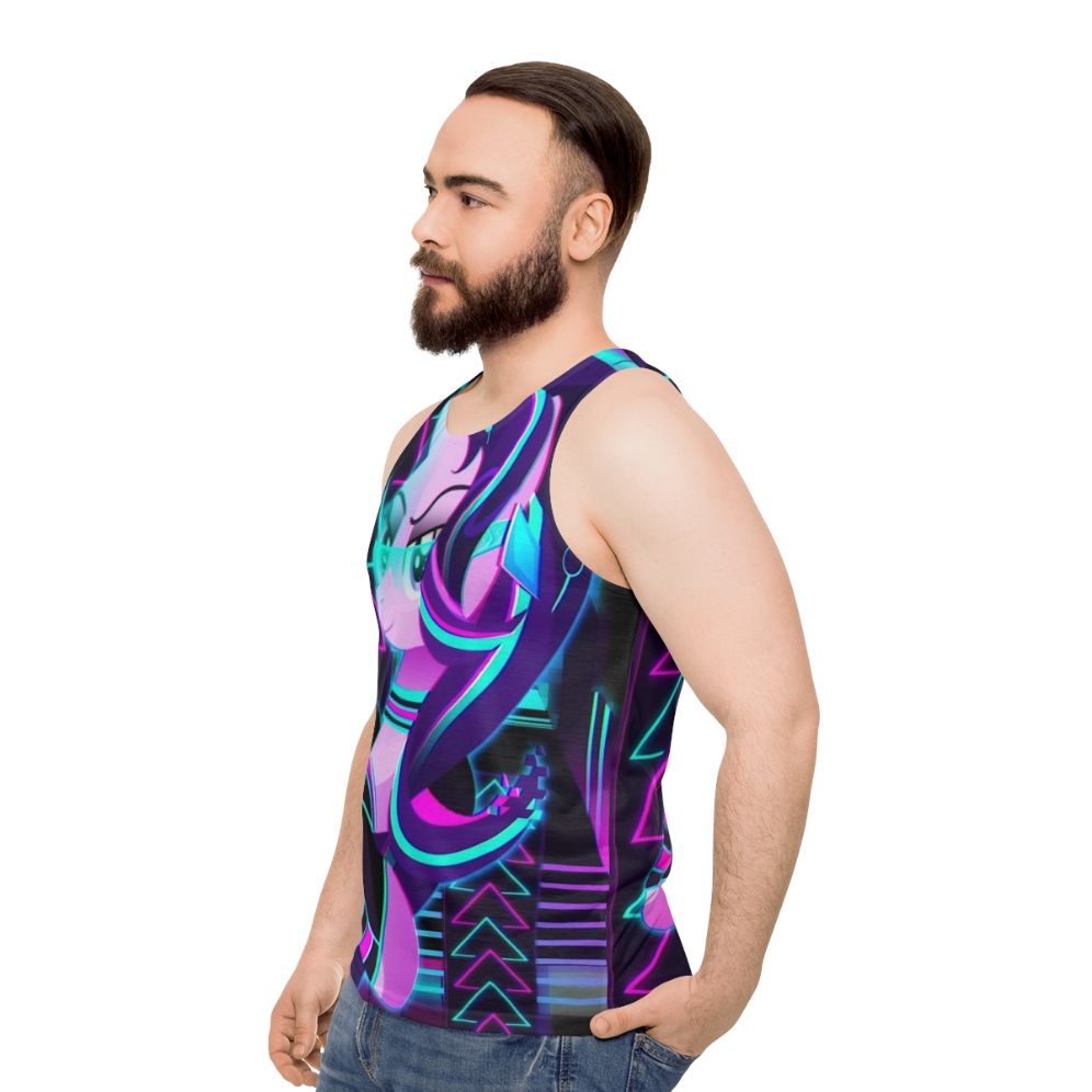 Retro synthwave starlight glimmer unisex tank top - men side