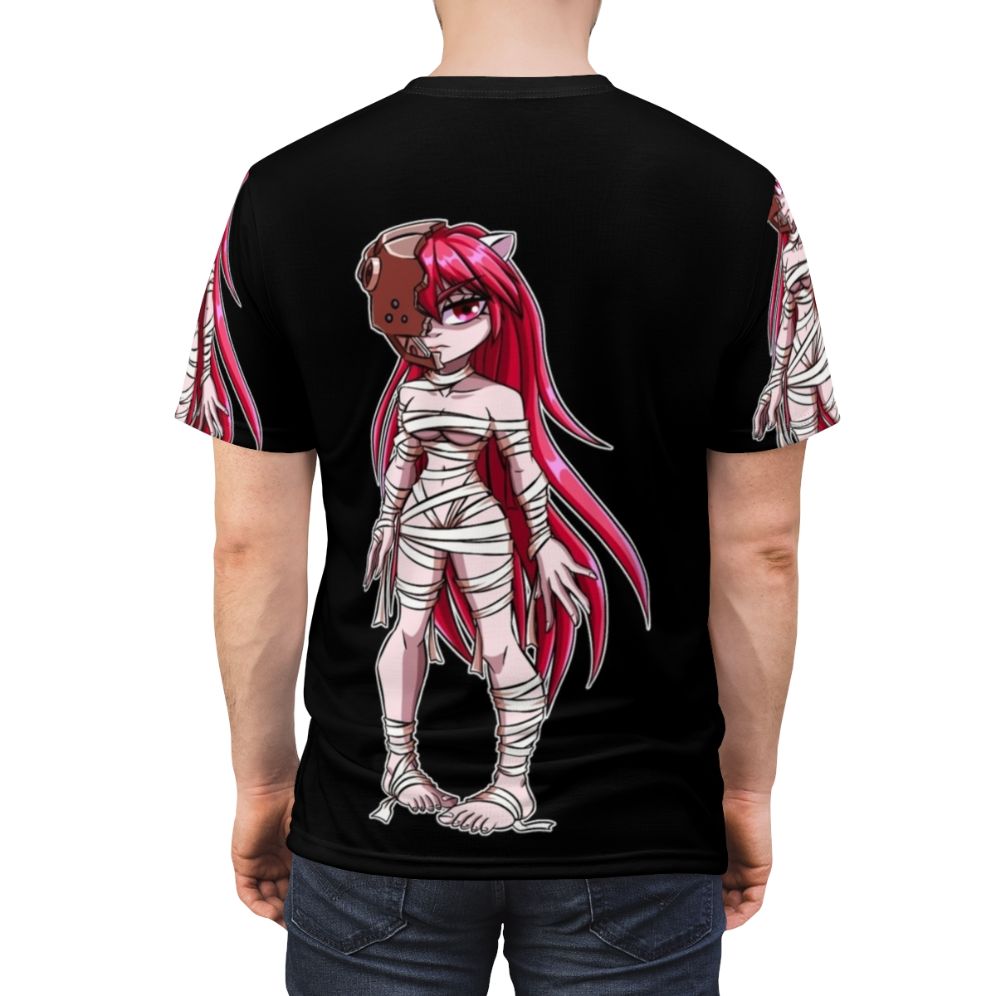 Elfen Lied inspired anime graphic t-shirt featuring characters from the popular anime series - men back