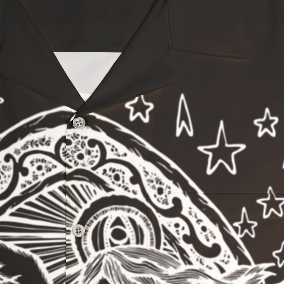 Black Eyed Angels Inverted Hawaiian Shirt featuring Radiohead inspired lyrics - Detail