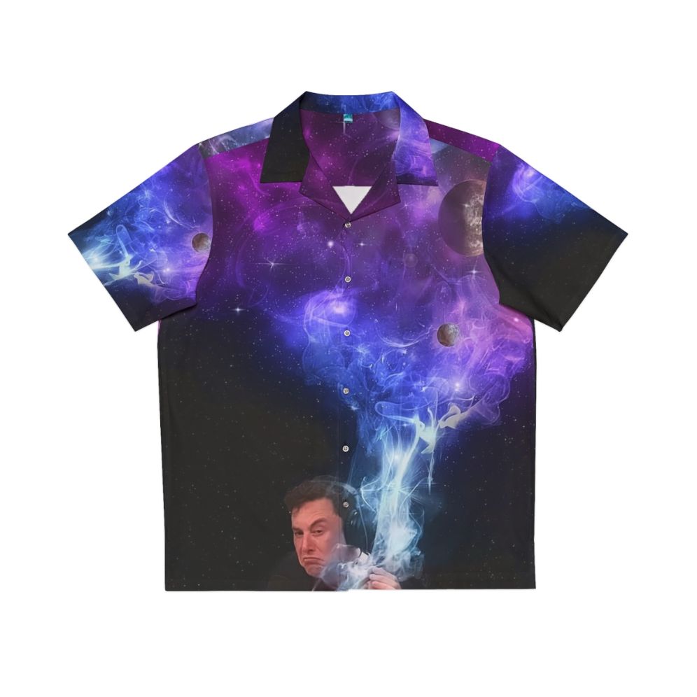 Elon Musk Smoking the Universe Hawaiian Shirt