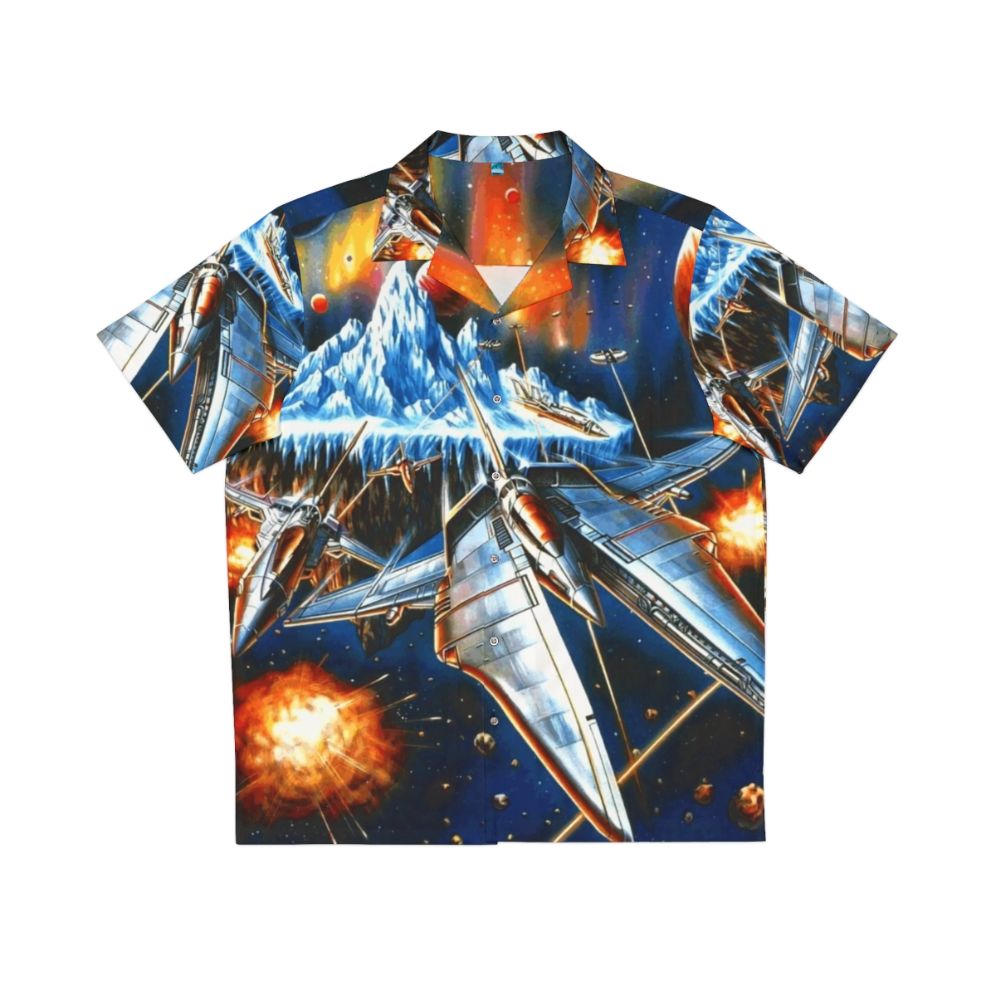 Gradius Gaiden Hawaiian Shirt with Radiant Silvergun and Ikaruga themed design