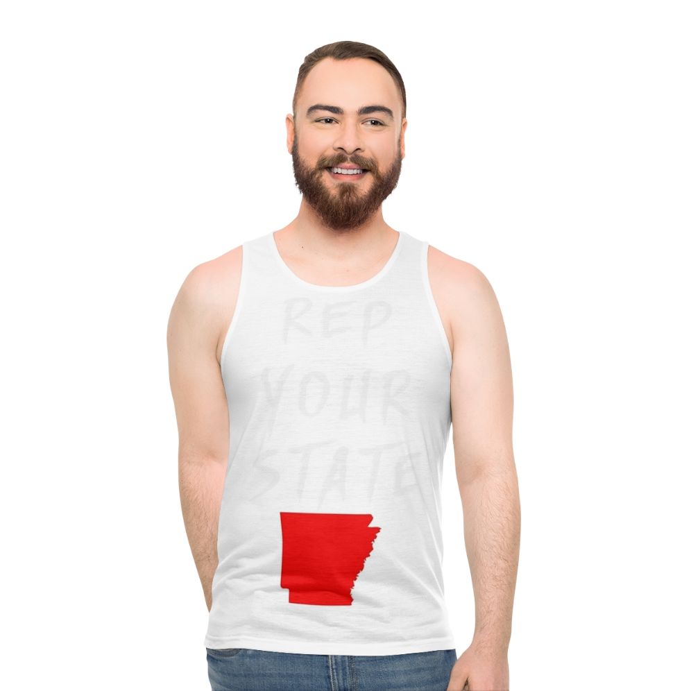 Unisex Arkansas state pride tank top - men