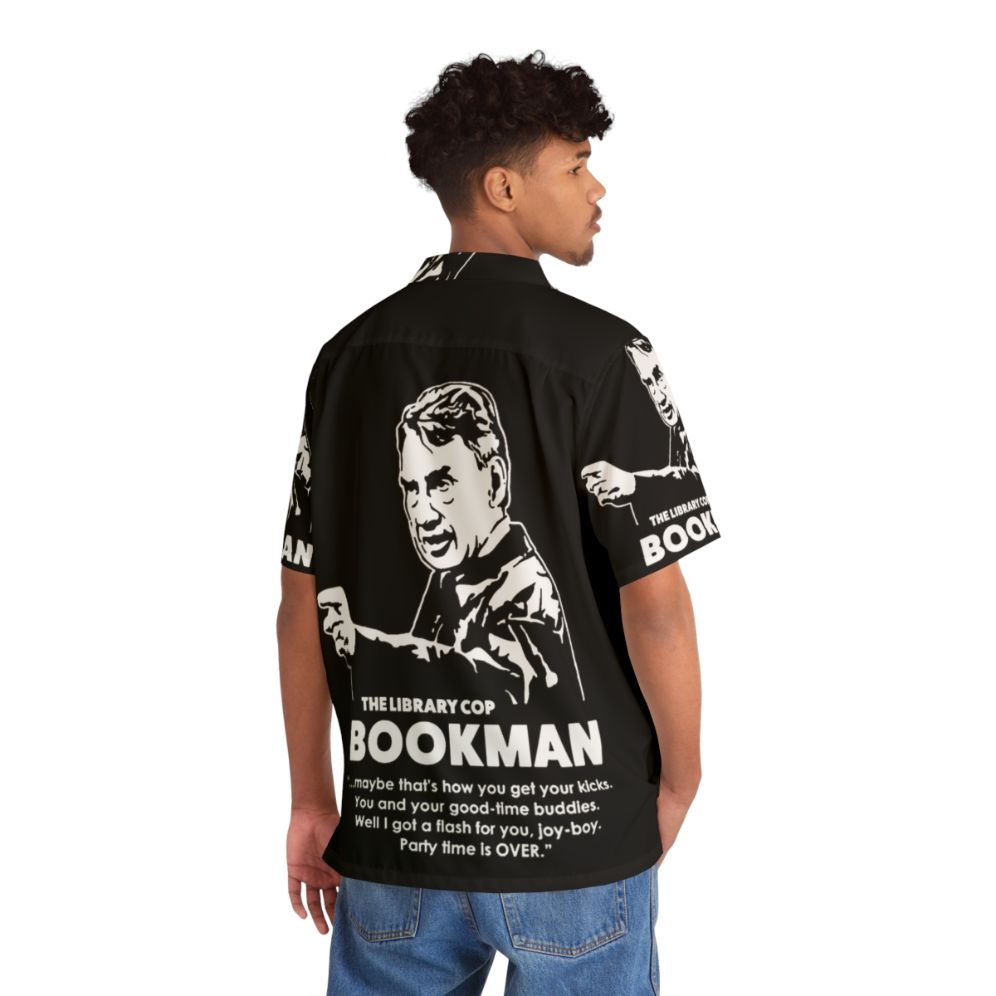 Bookman Hawaiian Shirt - Humorous Police Officer Library-Themed Shirt - People Back