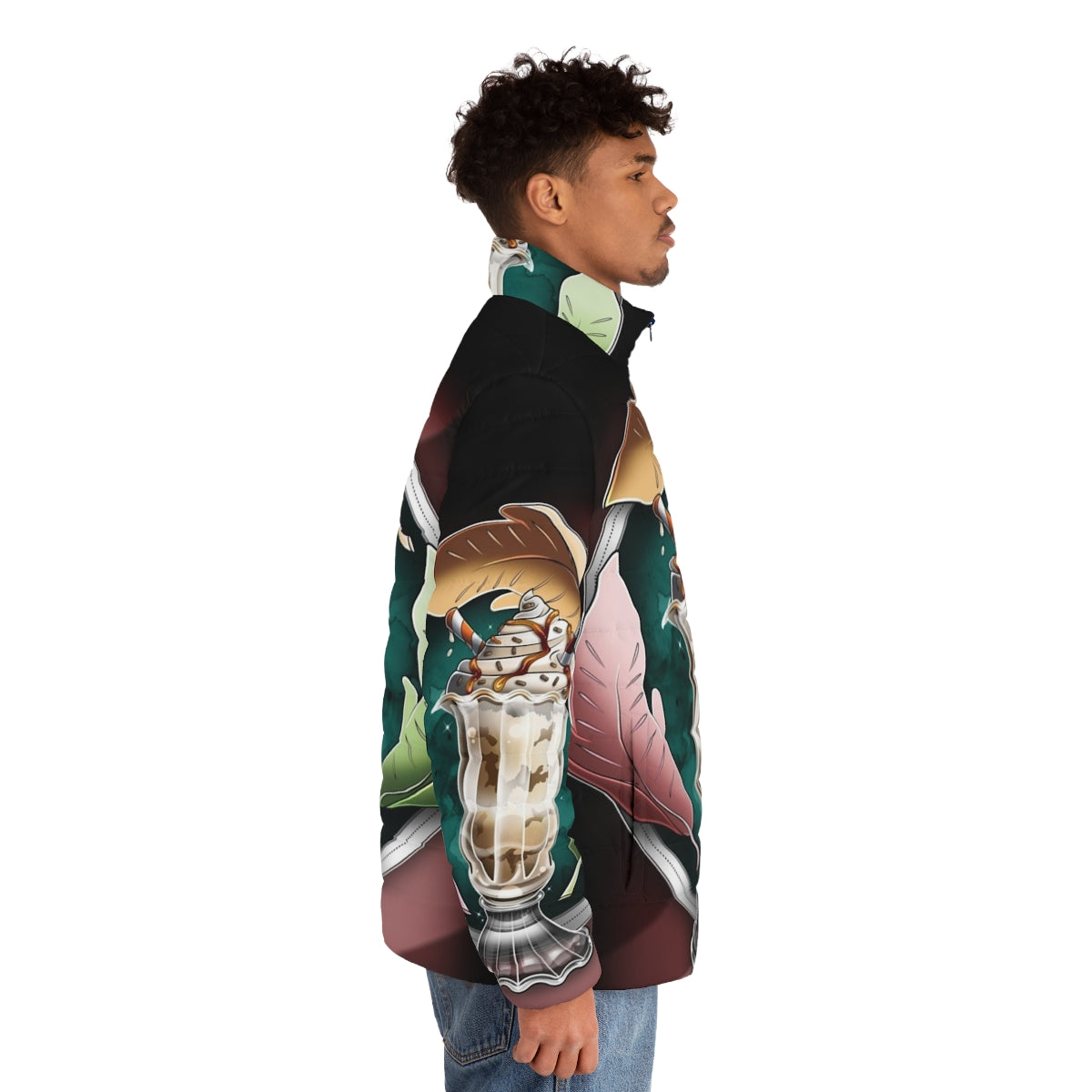 Heartstopper Official 'Rule of Dating' Puffer Jacket with LGBTQ+ inspired design - men side right