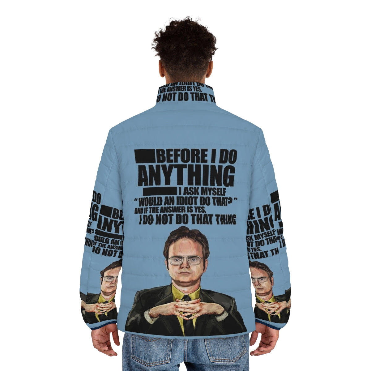 Dwight K. Schrute Puffer Jacket - The Office Inspired Apparel - men back