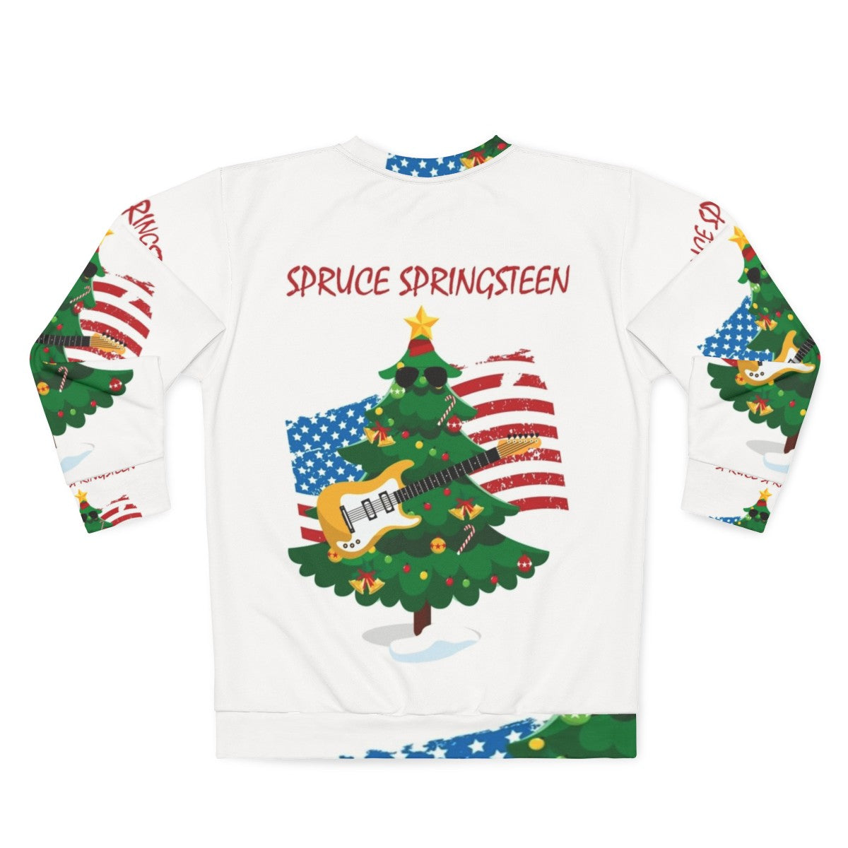 Spruce Springsteen Born to Run Christmas Sweatshirt - Back