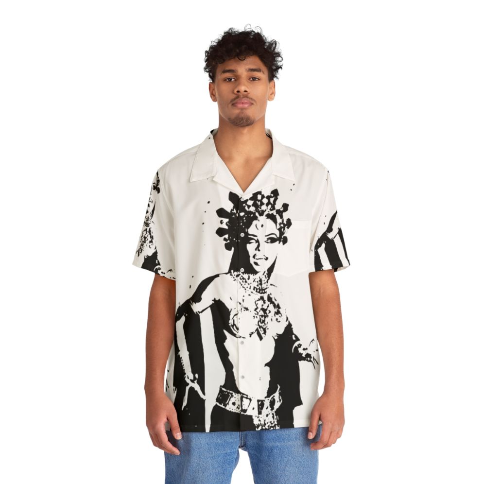 Queen of the Damned themed Hawaiian shirt with gothic and metal influences - People Front