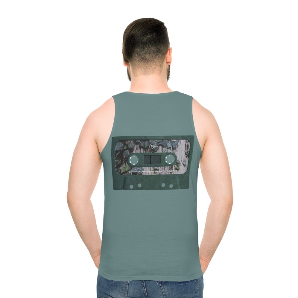 Unisex cassette tank top featuring nature-inspired design - men back