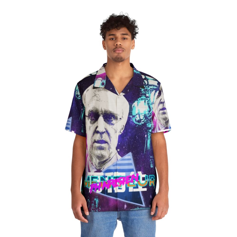 Vaporwave Hawaiian Shirt featuring Henry De Lesquen and Yugissou design - People Front