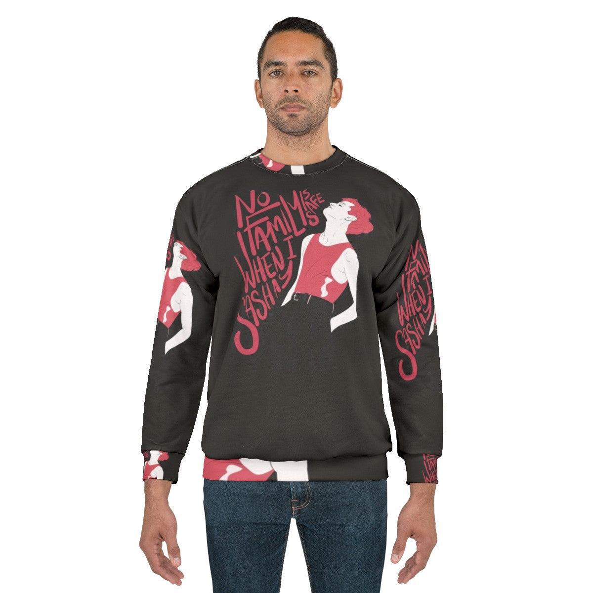 Indie musician sweatshirt with pastel lgbt design - men