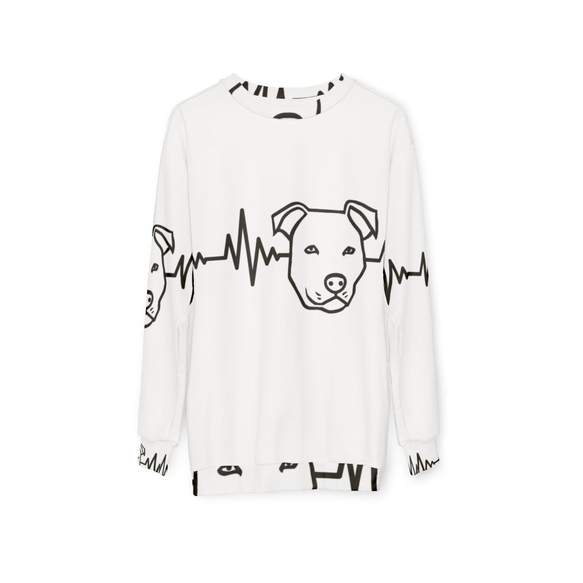 Heartbeat Pitbull Sweatshirt - hanging