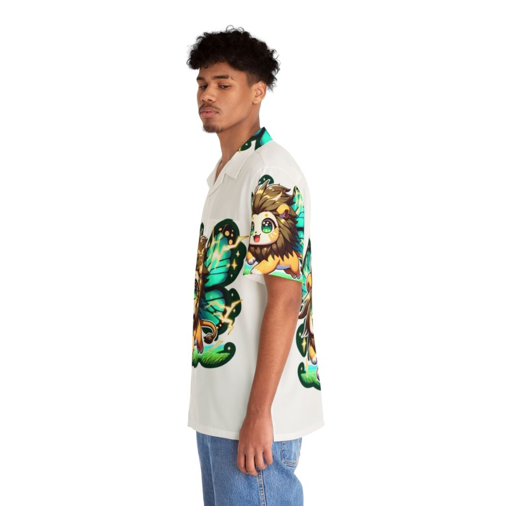 Electro Butterfly Lion Legendary Animals Hawaiian Shirt - People Left