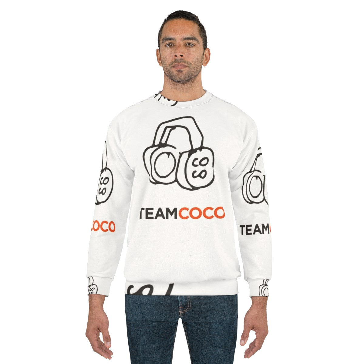 Conan O'Brien Team Coco Headphones Doodle Sweatshirt - men