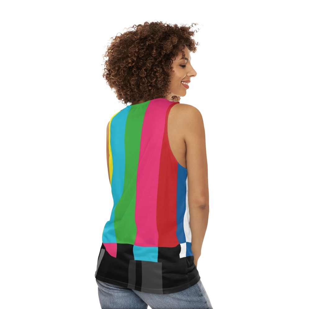 Retro TV Color Bars Unisex Tank Top - women back