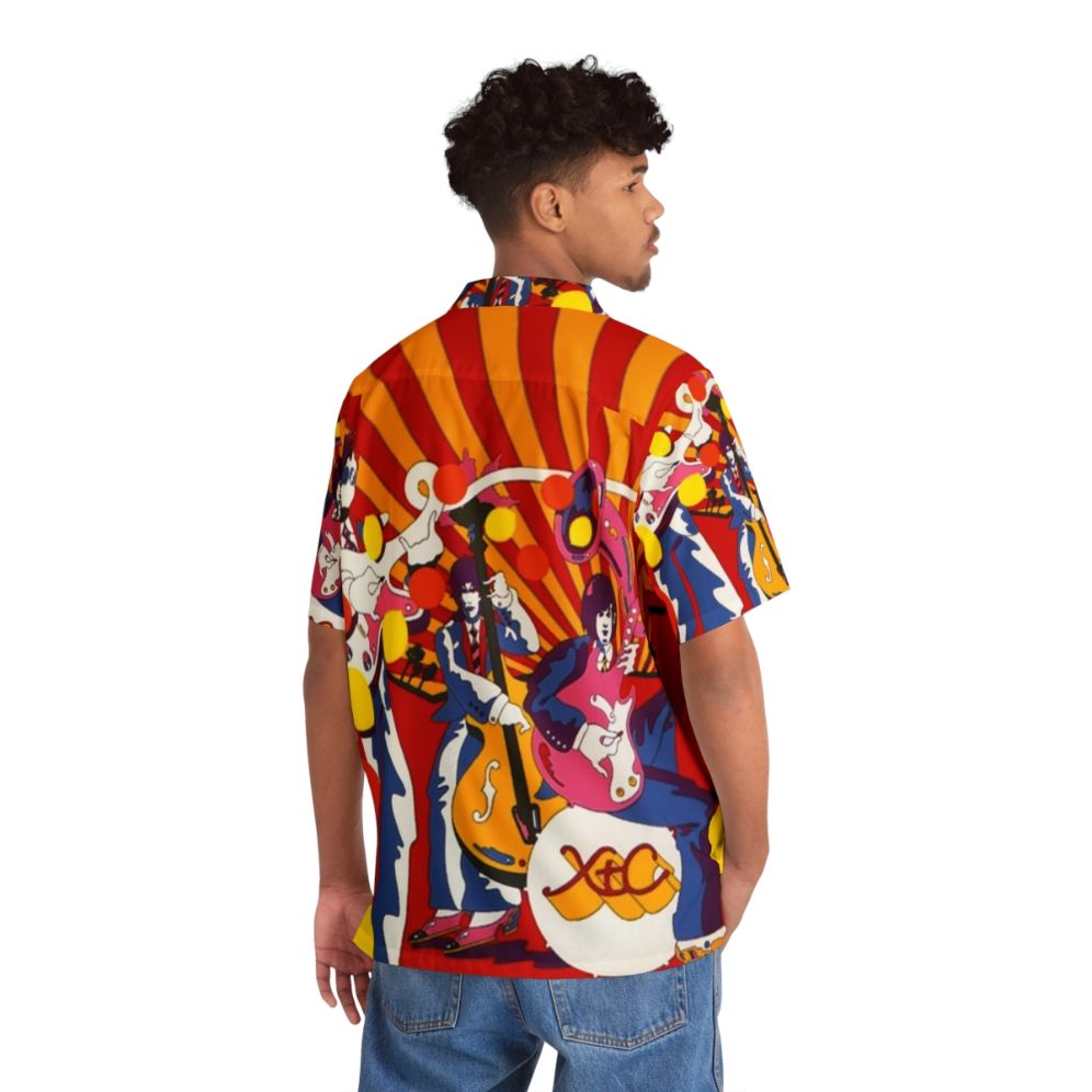 Vibrant Hawaiian XTC shirt with tropical print design - People Back