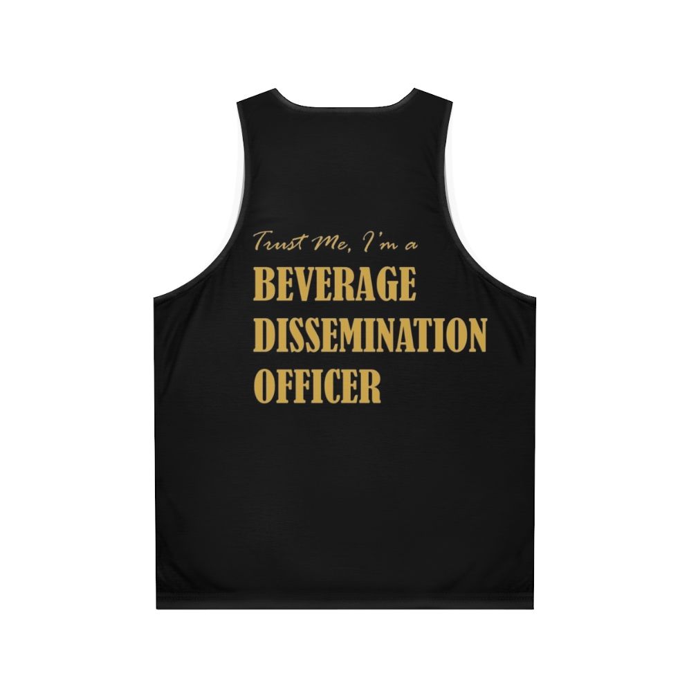 Bartender Beverage Dissemination Officer Unisex Tank Top - Back