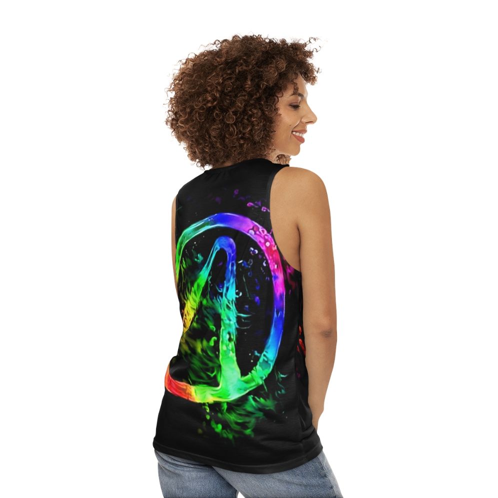 Borderlands Vaulthunter Neon Splash Unisex Tank Top - women back