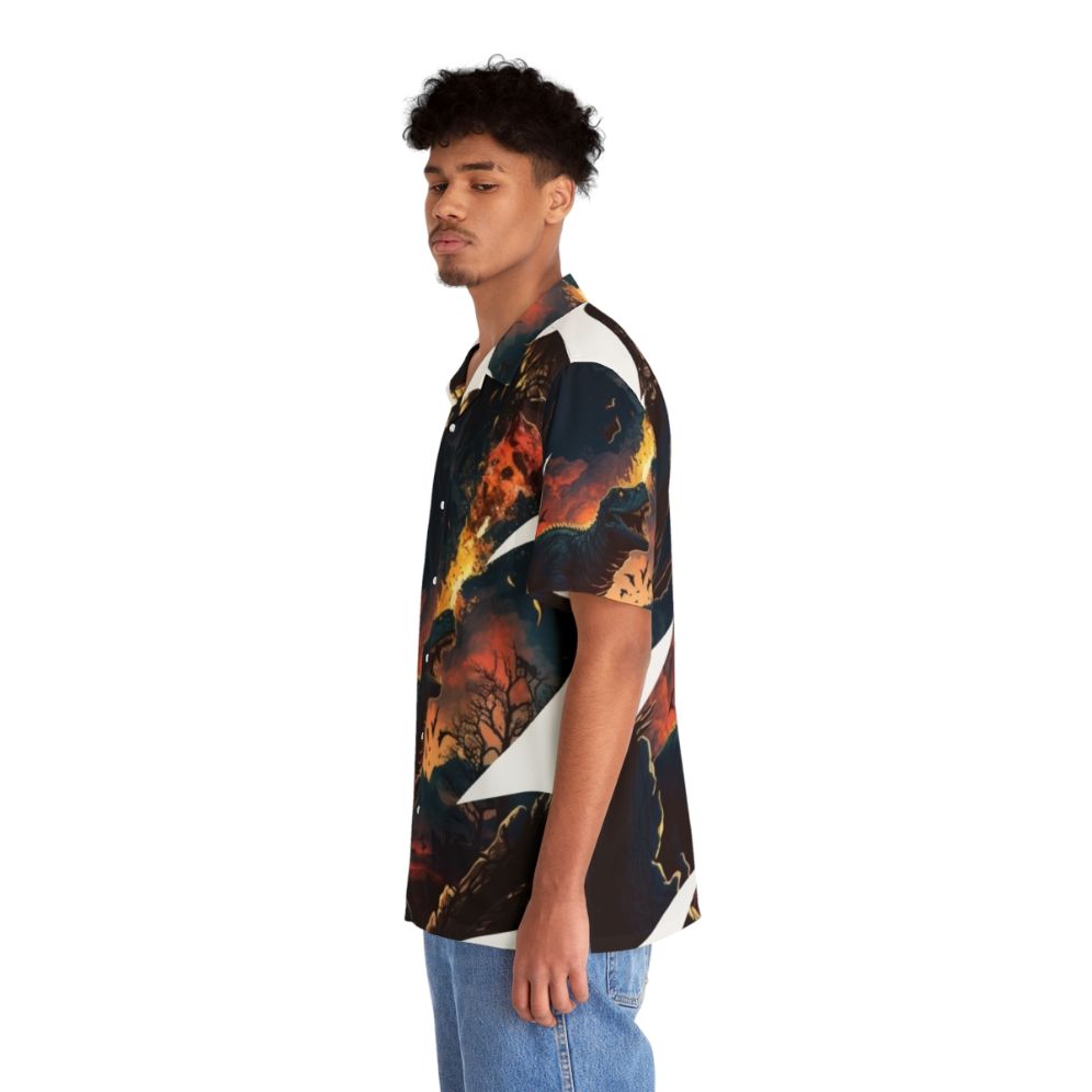 Dinotopia dinosaur print Hawaiian shirt - People Left