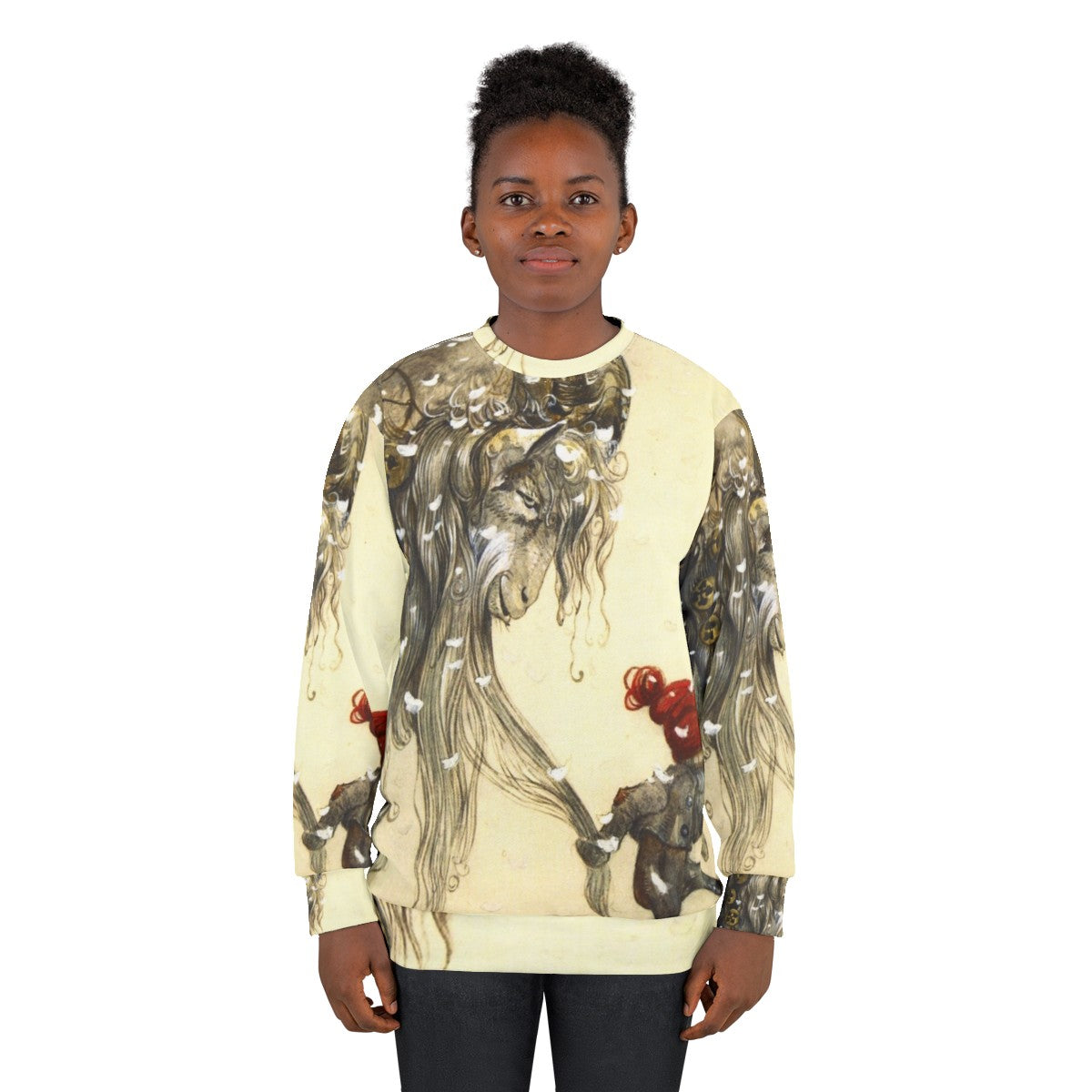 Yule goat john bauer christmas sweater - women