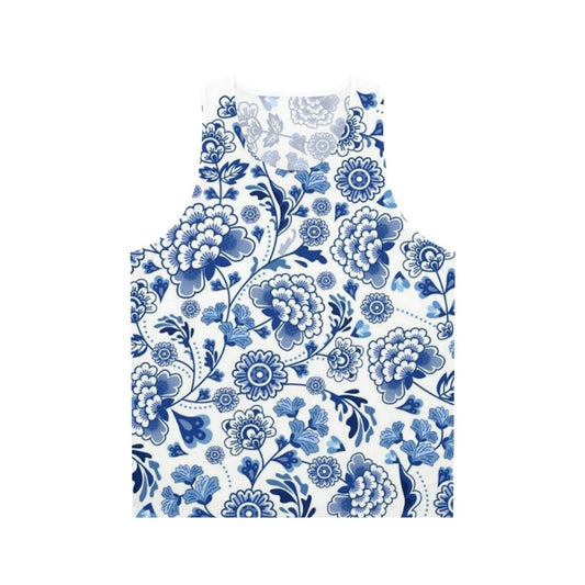 Chinese porcelain inspired unisex tank top