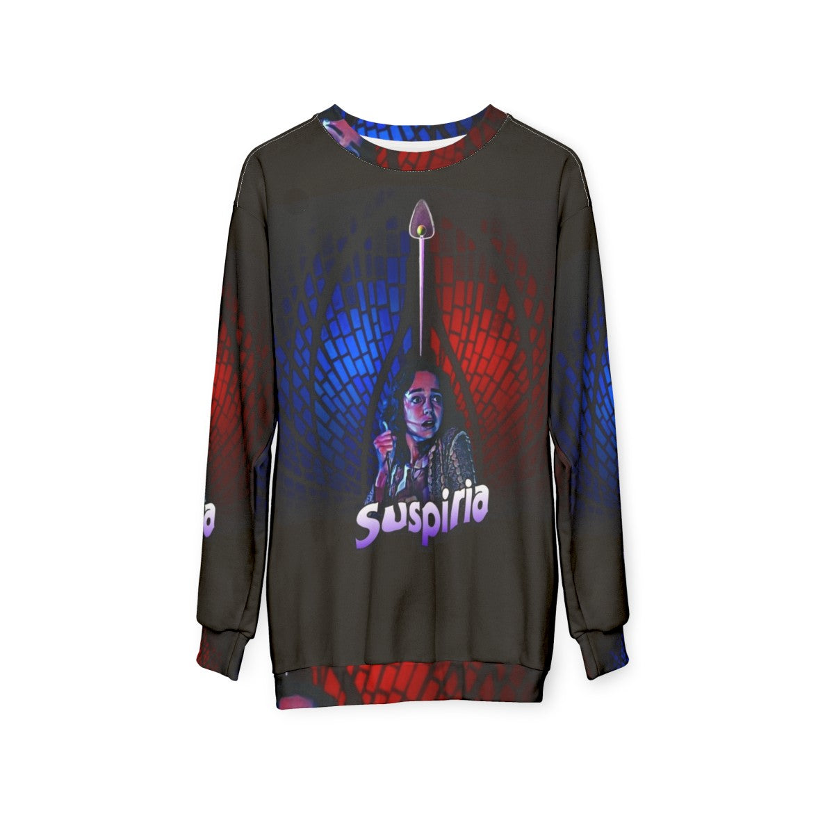 Vintage Suspiria Horror Sweatshirt with Dario Argento's 1977 Classic Film - hanging