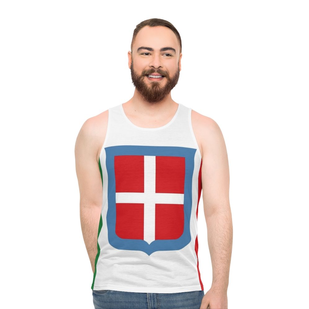 Kingdom of Italy 1861 flag design on a unisex tank top - men