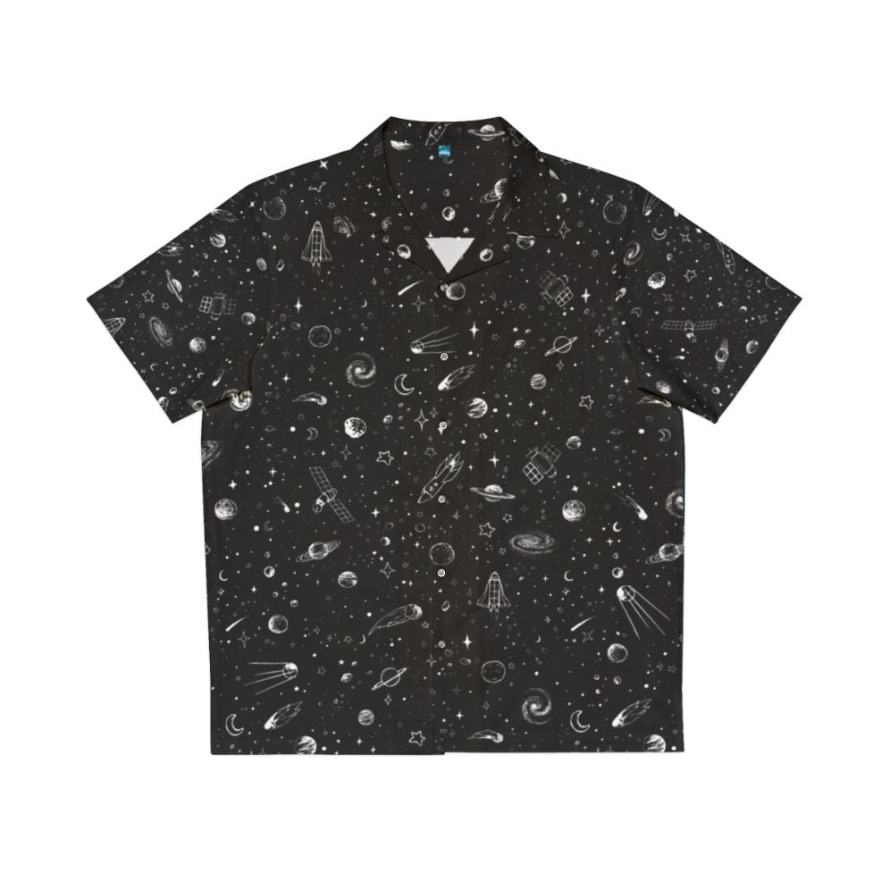 Cosmic Voyage Space Hawaiian Shirt featuring a galaxy print and celestial design