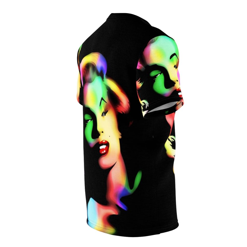 Marilyn Monroe inspired pop art t-shirt with rainbow colors - men right